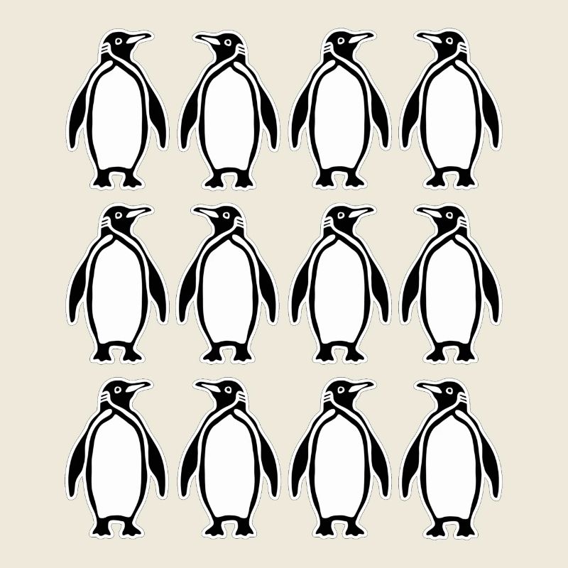 Minimalist Penguin Pattern Design