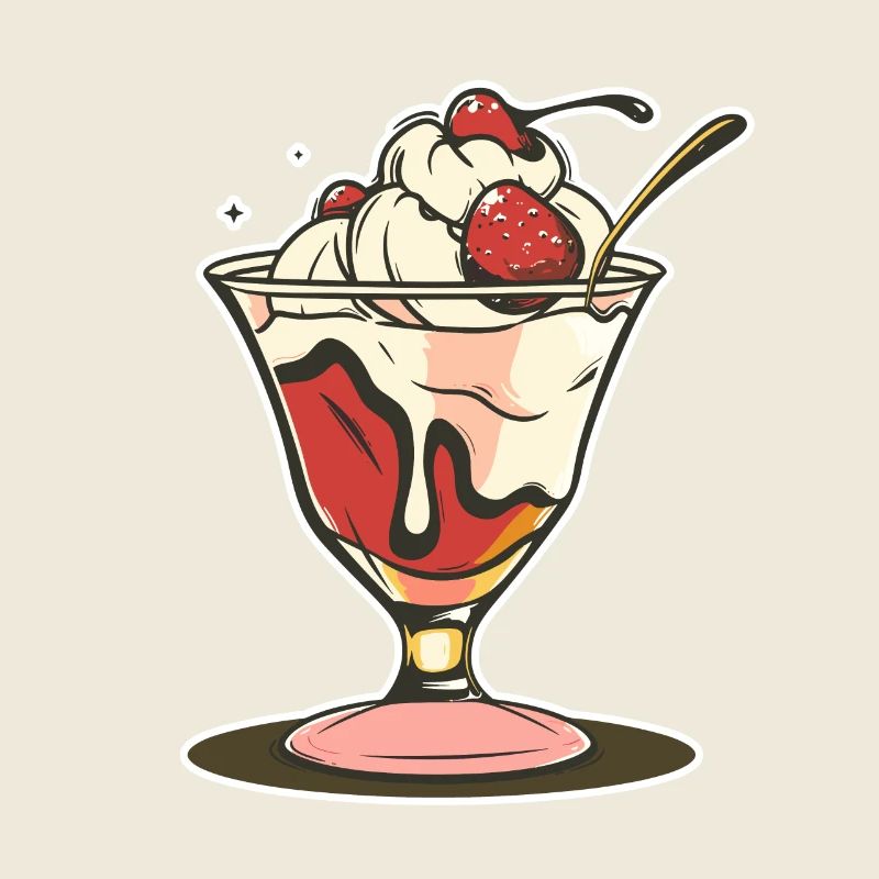 Dessin de coupe glacée