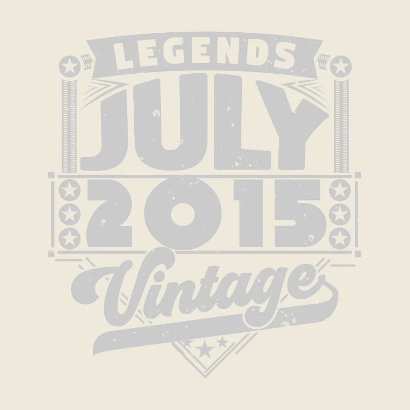 Vintage Geburtstagsgeschenk Juli 2015, Juli.