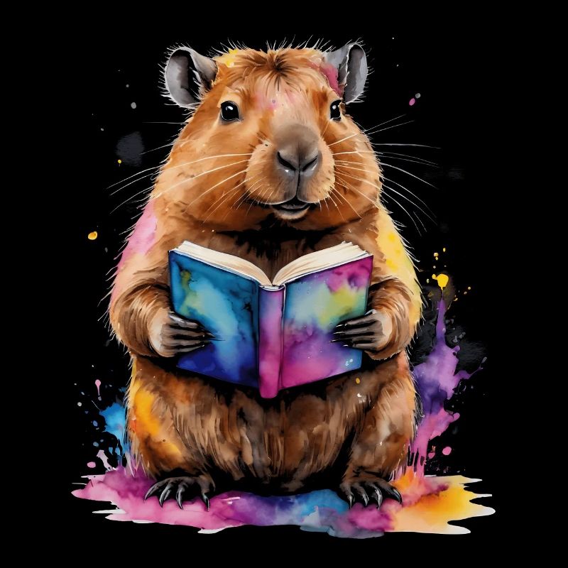 Livre de lecture Capybara Capy Imprimé de conception animale colorée