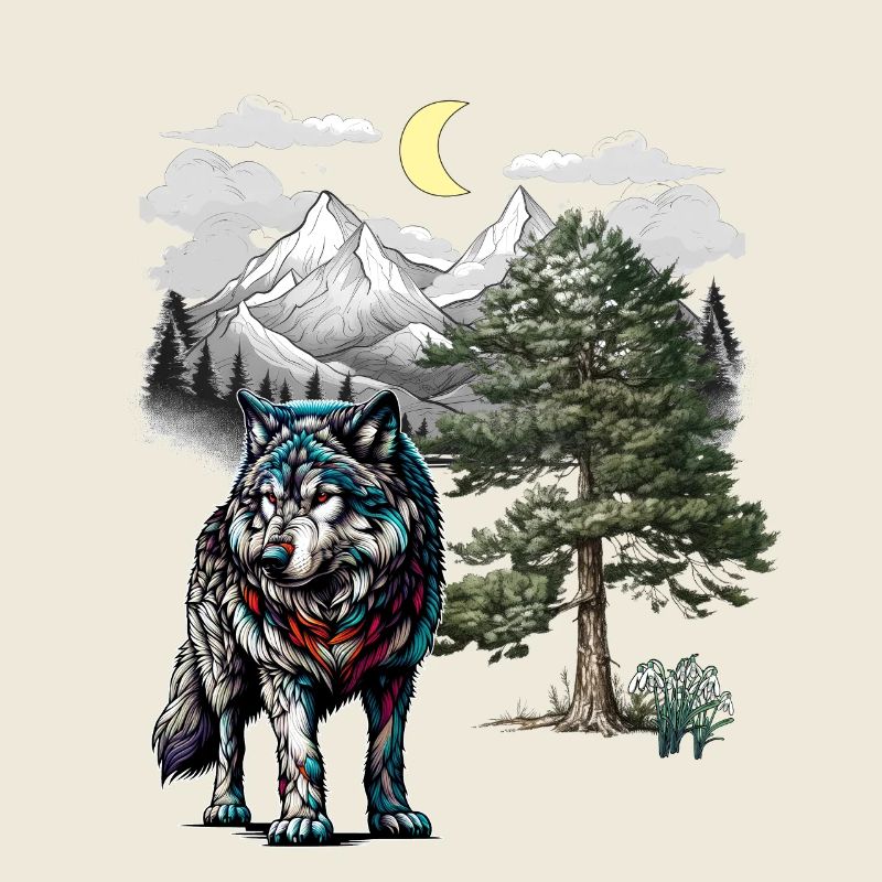 Wolf Wolves Nature Montagnes
