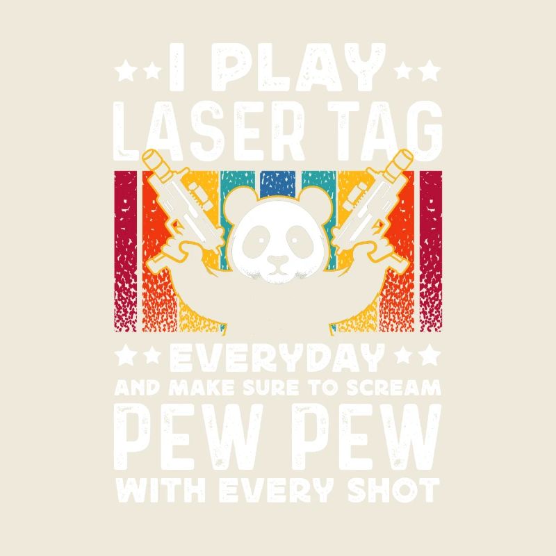 Laser Tag Panda Pew Pew Retro Lasertag Geschenk