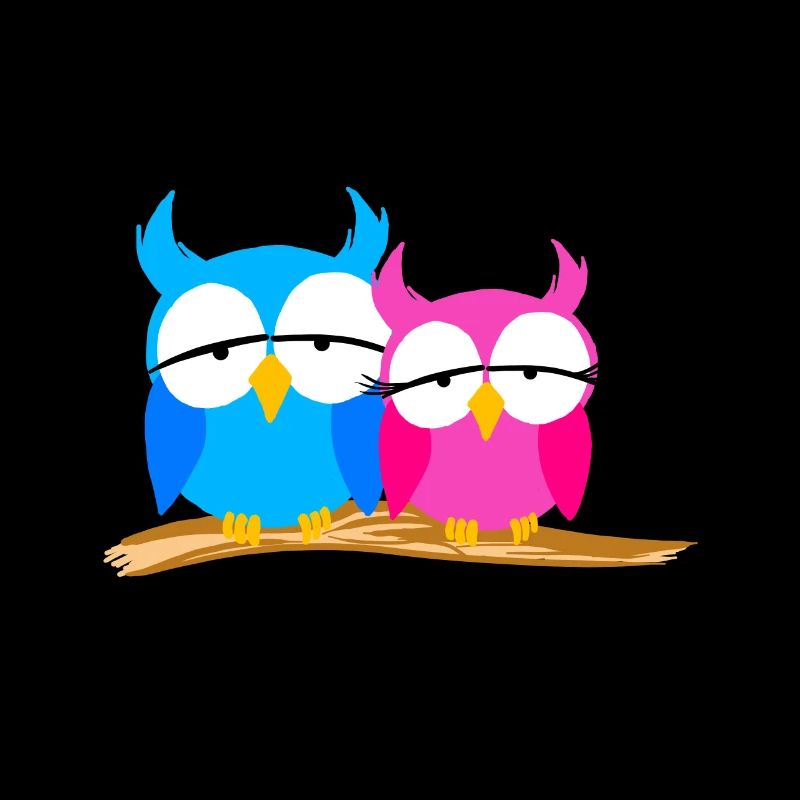 Owl Lovers On A Tree Branch Predator Birds Humor
