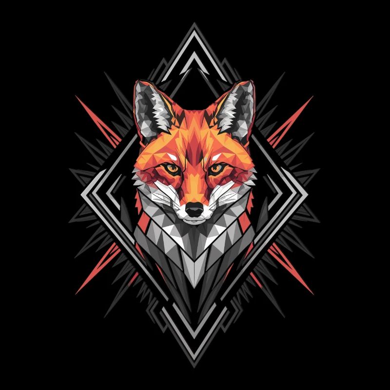 Oeuvre géométrique de renard