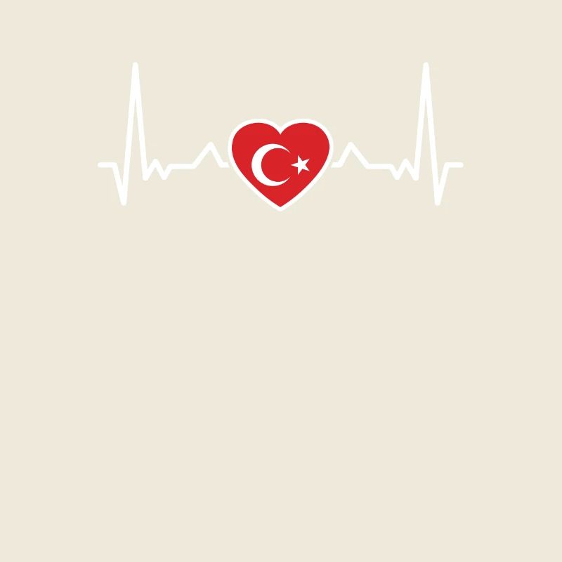 Battement de cœur de Turquie Drapeau turc Turk