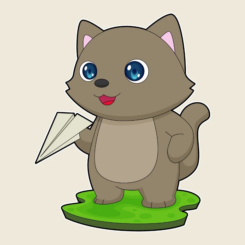 Avion en papier pour chat