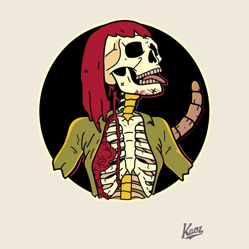 Super cool human as a skeleton scorpion