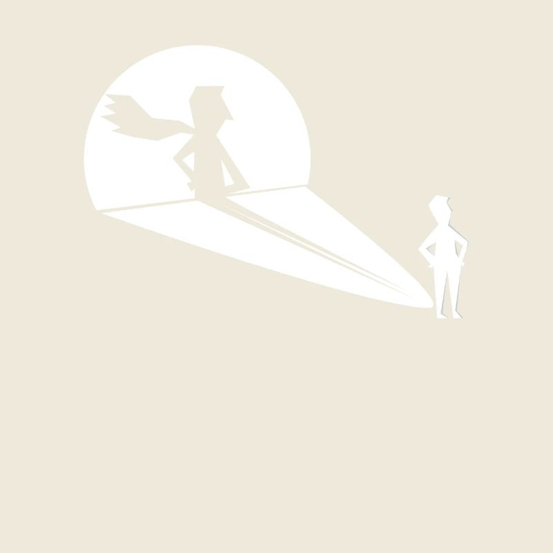 Schattenfigur Superheld Projektion