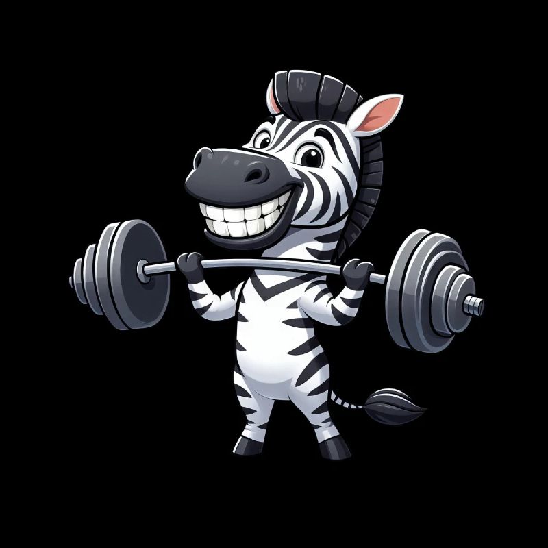 Zebra Hantel Gewichtheber Workout Barbell Stark