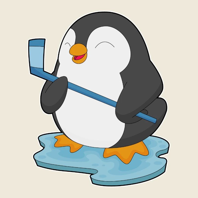 Pinguin Eishockey Eishockeyschläger