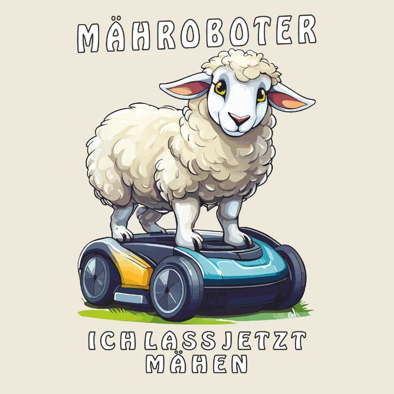 SCHAF MÄHROBOTER ICH LASS JETZT MÄHEN