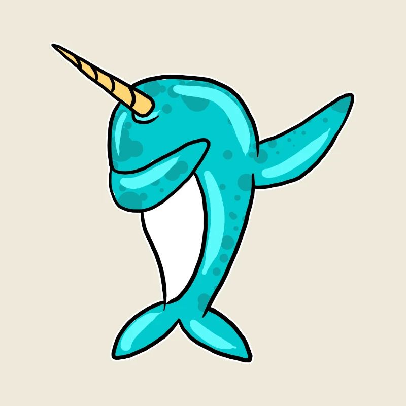 Dabbing Narval Drôle Licorne De La Mer Dab Cool
