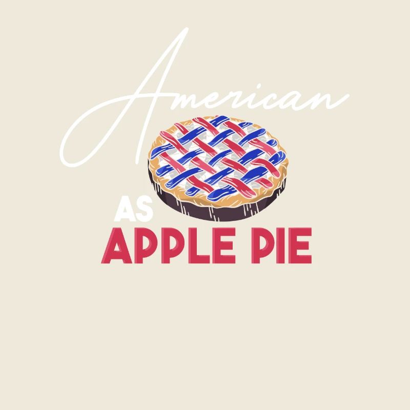 American As Apple Pie Graphic in Red and Green