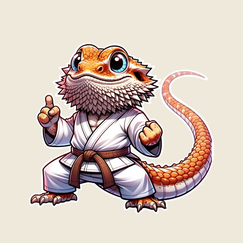 Bartagame Bartagamen Karate Samurai