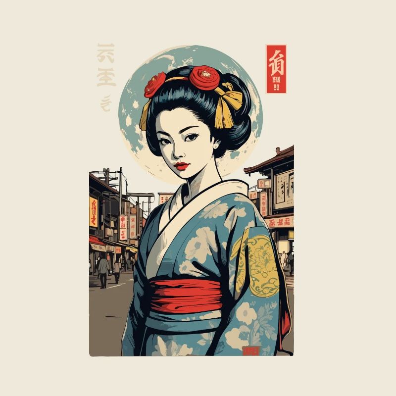 Kunoichi Ninja Geisha Samurai Art Anime