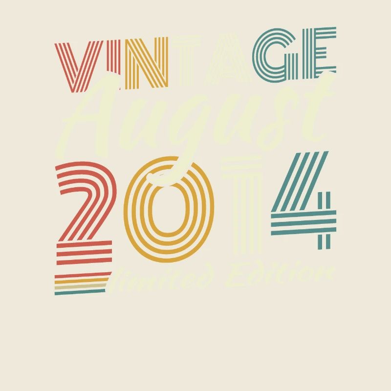 August 2014 Vintage Retro Birthday Gift