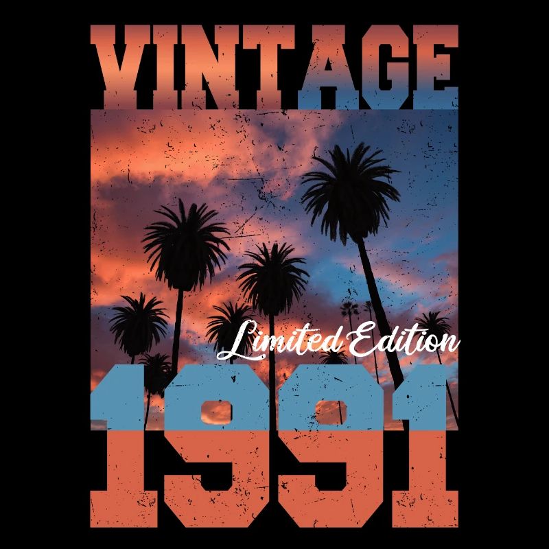 1991 Vintage Limited Edition Palm Trees Born 1991