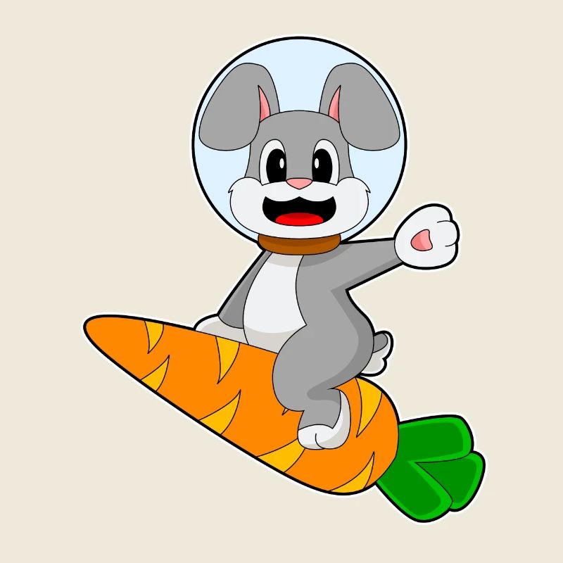 Hase Karotte Astronaut