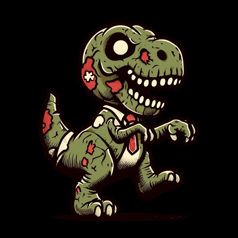 T-Rex Dinosaure Mignon Zombie Halloween