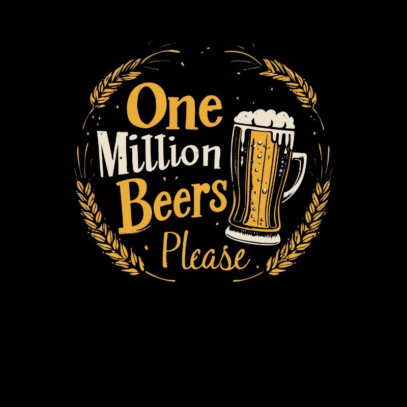 Eine Million Biere bitte - Witziger Bier Spruch