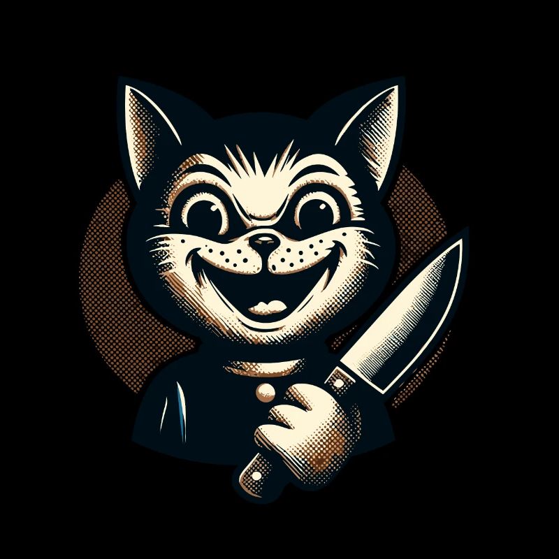 Creepy Cat Psycho Pet Halloween Decoration