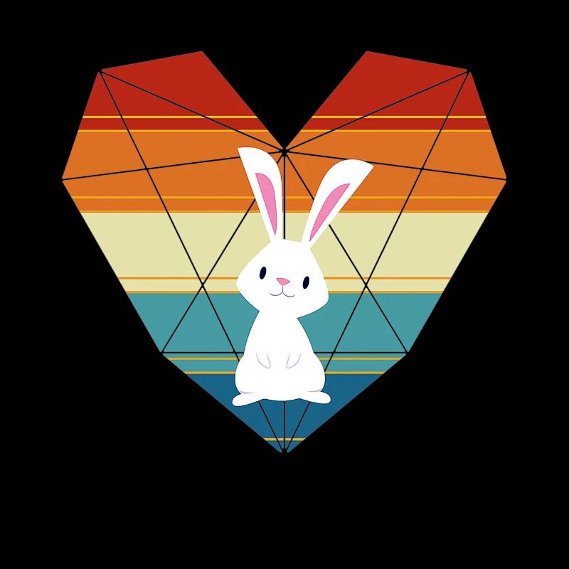 Cute Bunny Heart Funny Rabbit