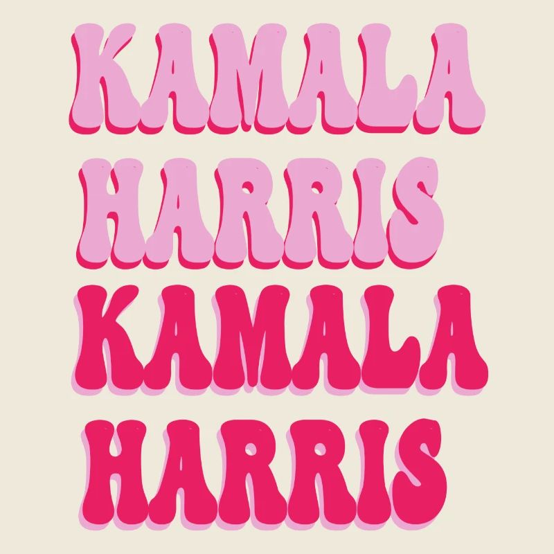 Kamala harris pink text