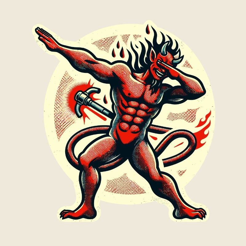 Dabbender Teufel Lustiges Dabbing Design Kostüm