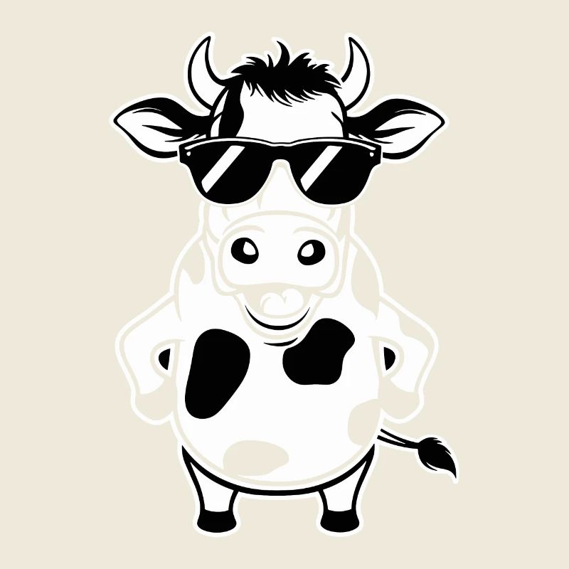 Vache cool avec des lunettes de soleil
