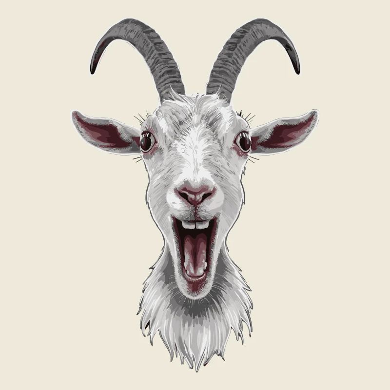 Visage de chèvre rieur Artwork