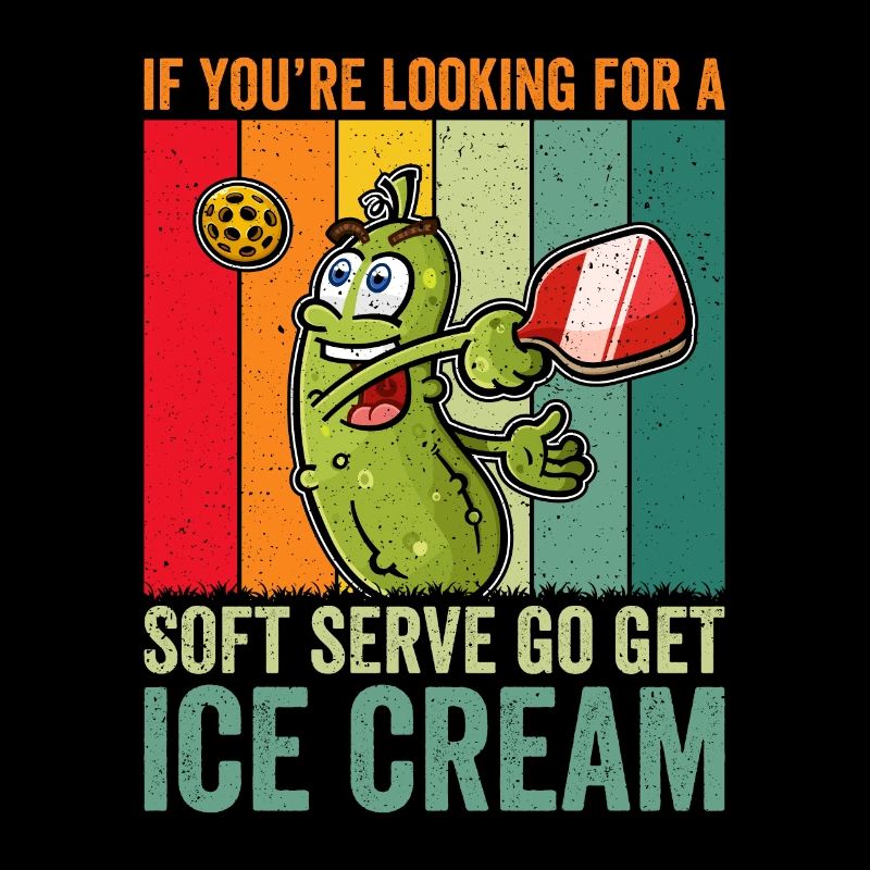 Pickleball Spieler Soft Serve Eiscreme
