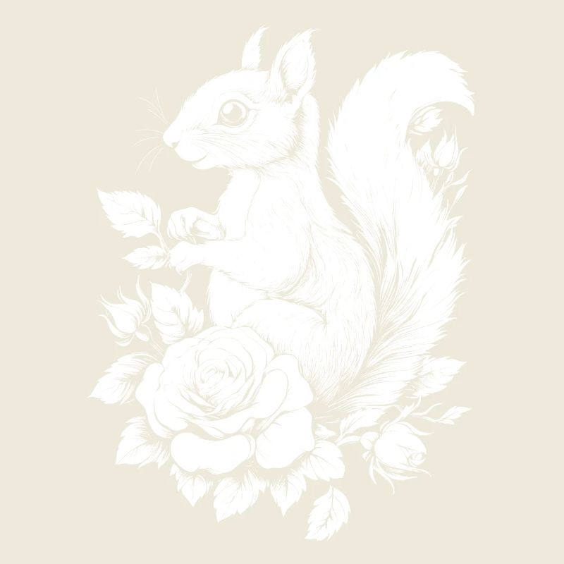 Eichhörnchen Blumen Rose Ästhetik Hörnchen