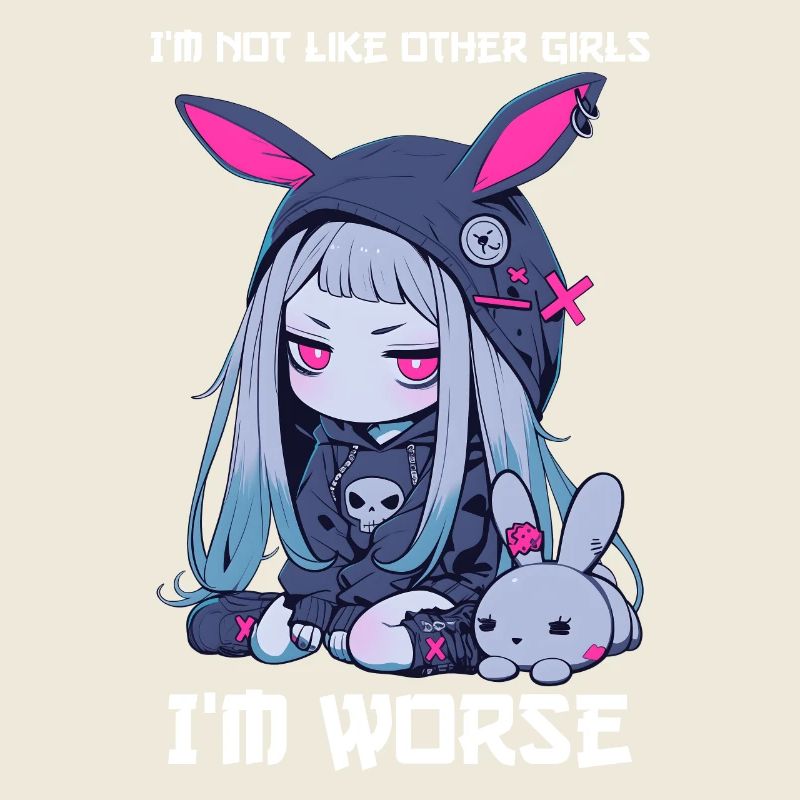 Pas comme les autres filles Kawaii Goth Bunny Gothic