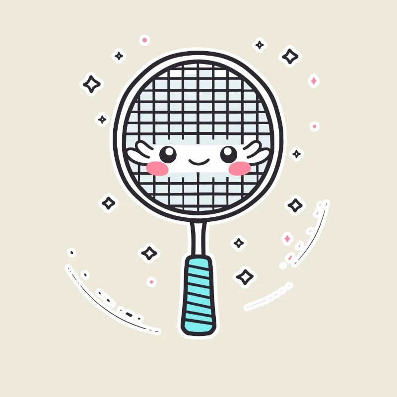 Badmintonschläger Comic Look