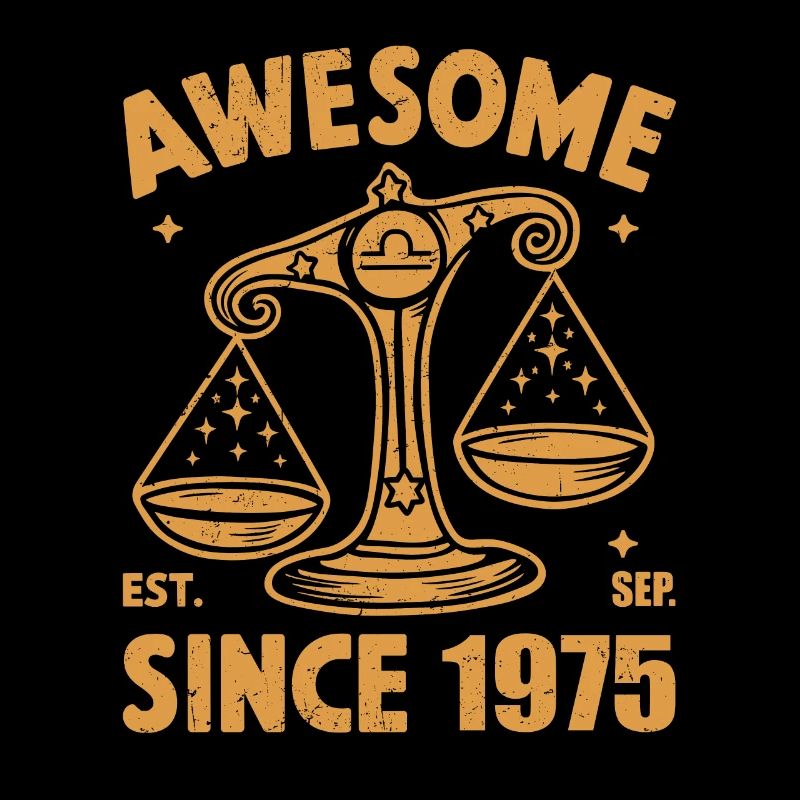 Awesome Since 1975 Libra Geburtstag
