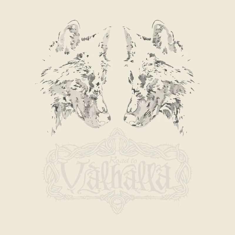Image miroir Wolf Road to Valhalla Design