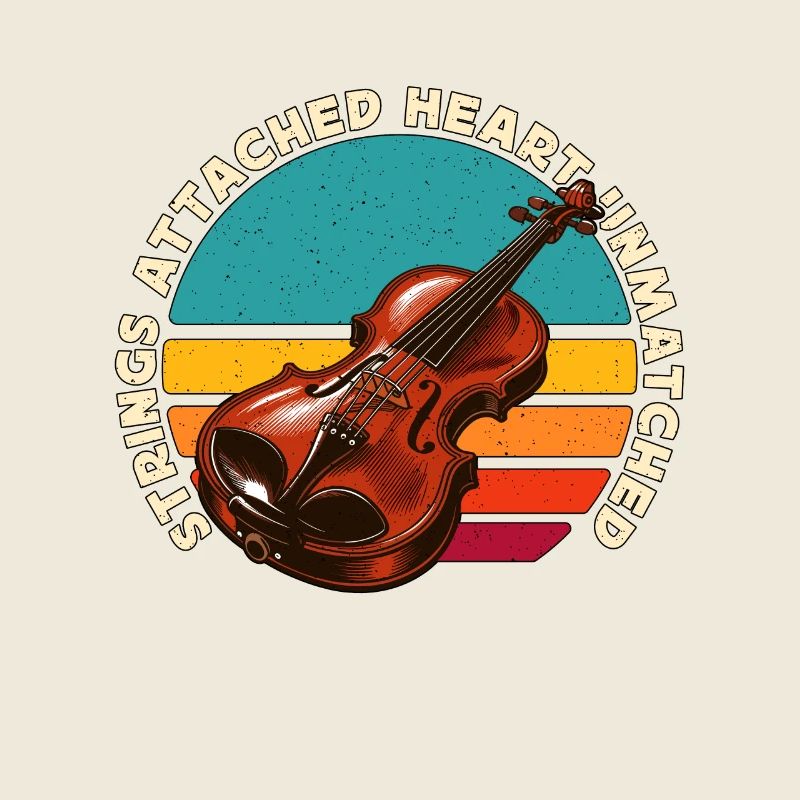 Fiddle Strings Attached Heart Musical Instrument