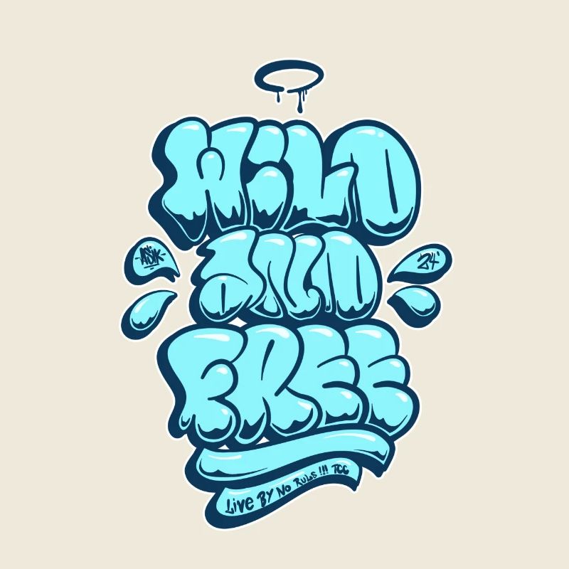 Wild and free Asik Graffiti Throwup Simple Style
