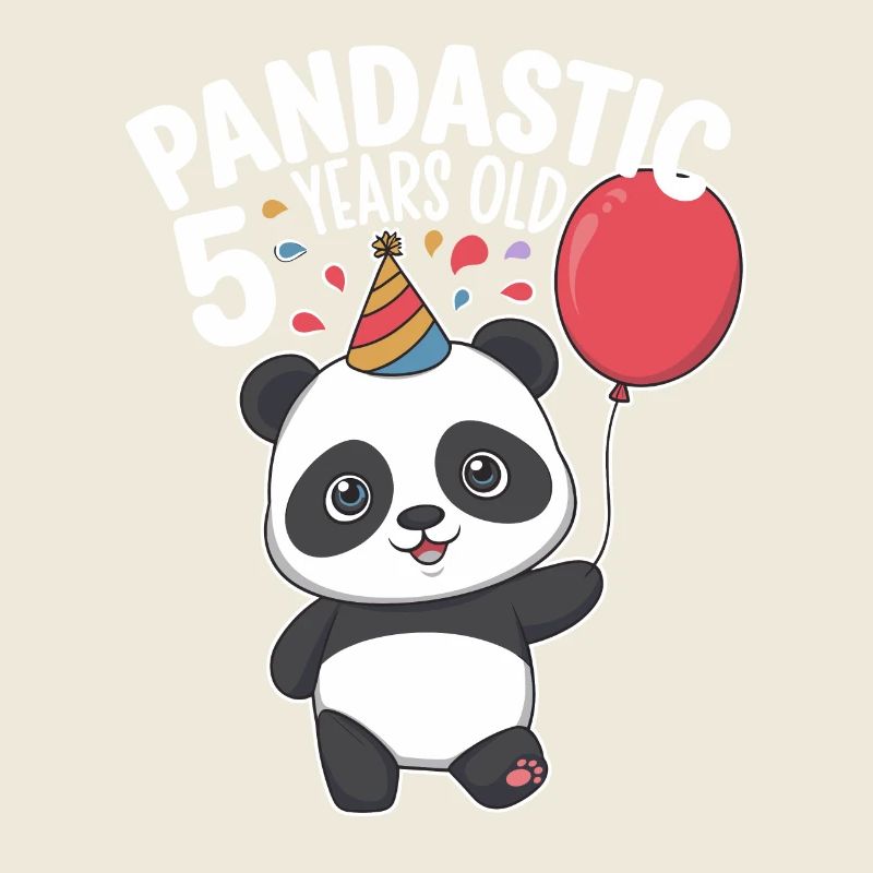 Pandastic 5 Year Old Birthday Panda