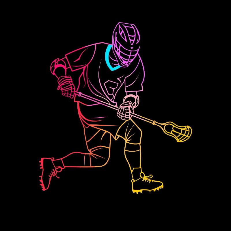 Dessin d’un joueur de crosse