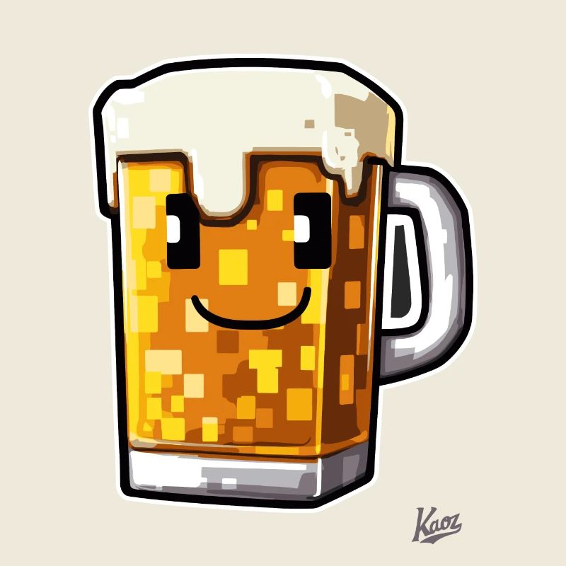 Pixel-Handwerker-Bier