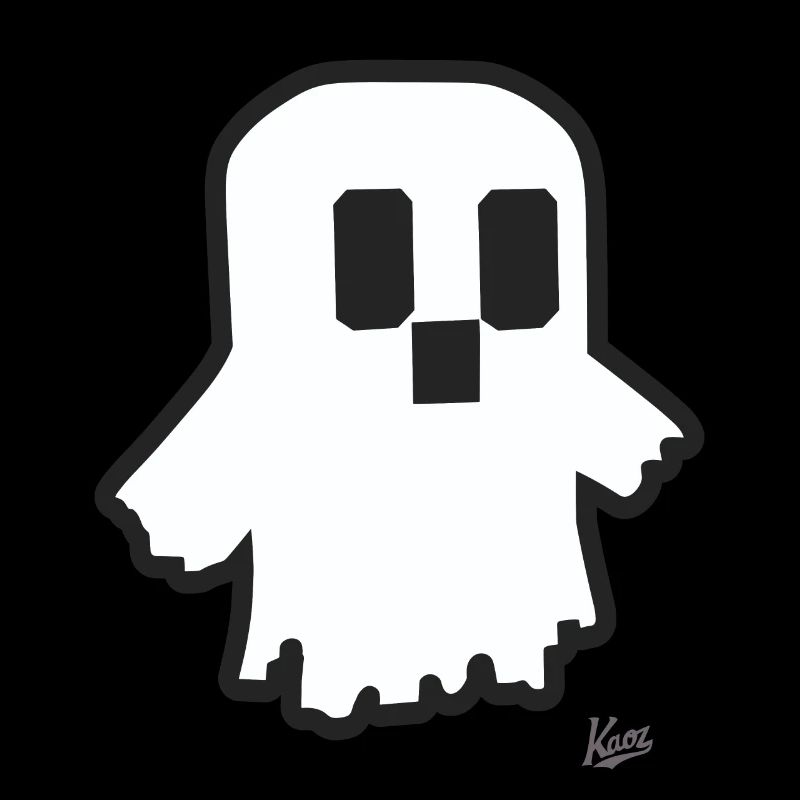Drôle Petit Dessin Animé Pixel Ghost