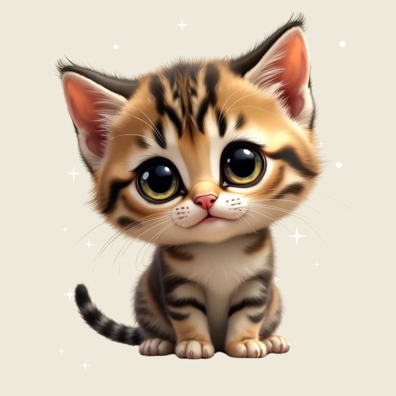 Kätzchen Sternchen Motiv