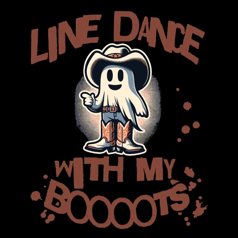 Cowboy Mit Boots Line Dance Gespenst