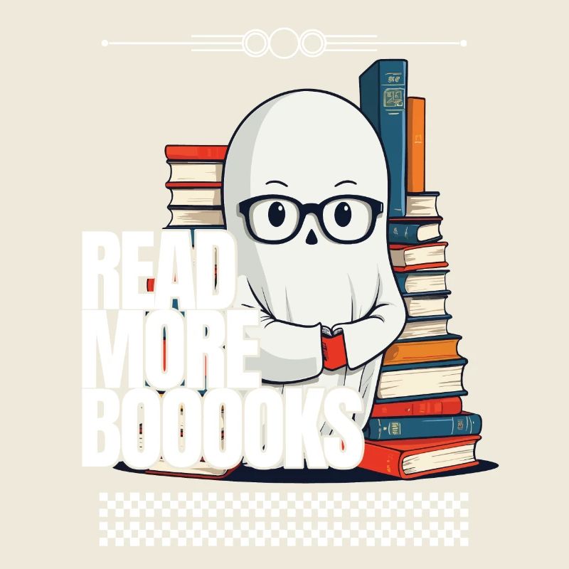 Cute Book Lover Ghost Funny Saying