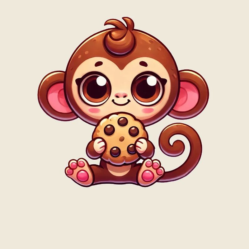 variation 30404Mignon Singe Chimpanzé Cookie Cartoo