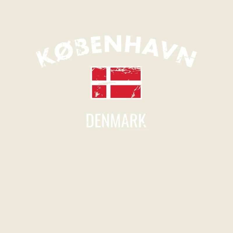 København Danemark Drapeau danois vintage