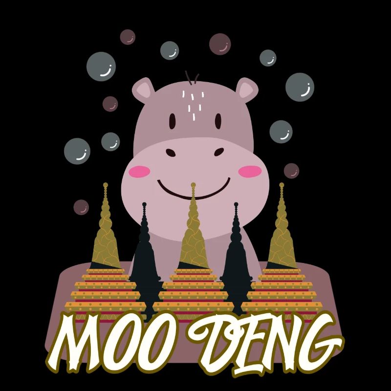 Moo Deng süsses Nilpferd baby tier