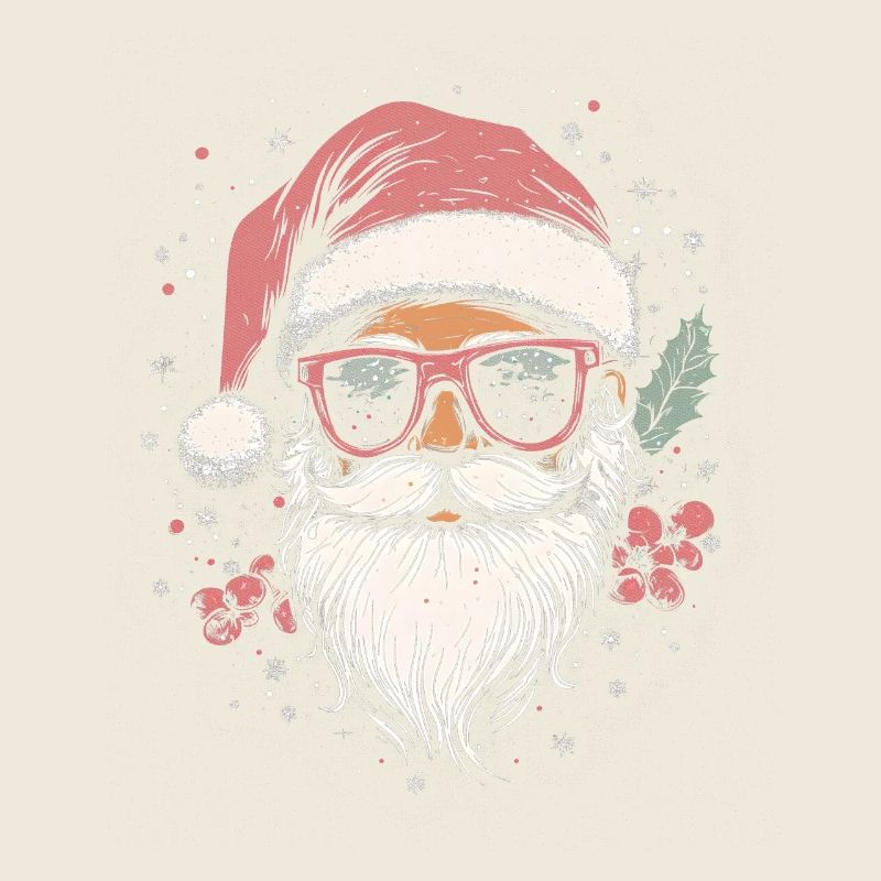 Frohe Weihnachten mit coolem Weihnachtsmann