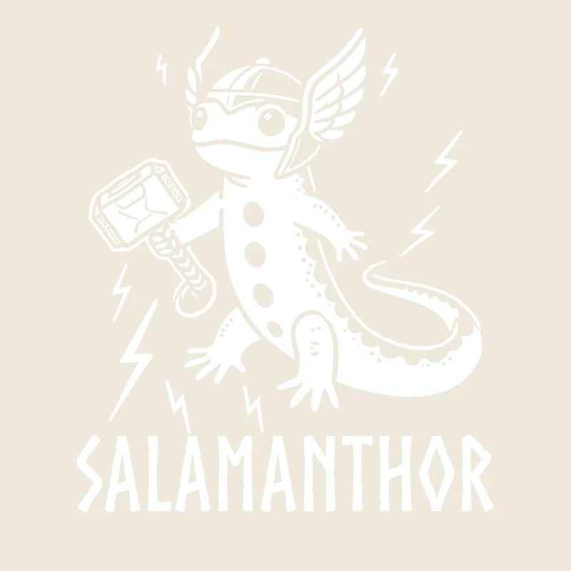 Salamanthor Salamander Lustiger Wikinger Odin Walhalla